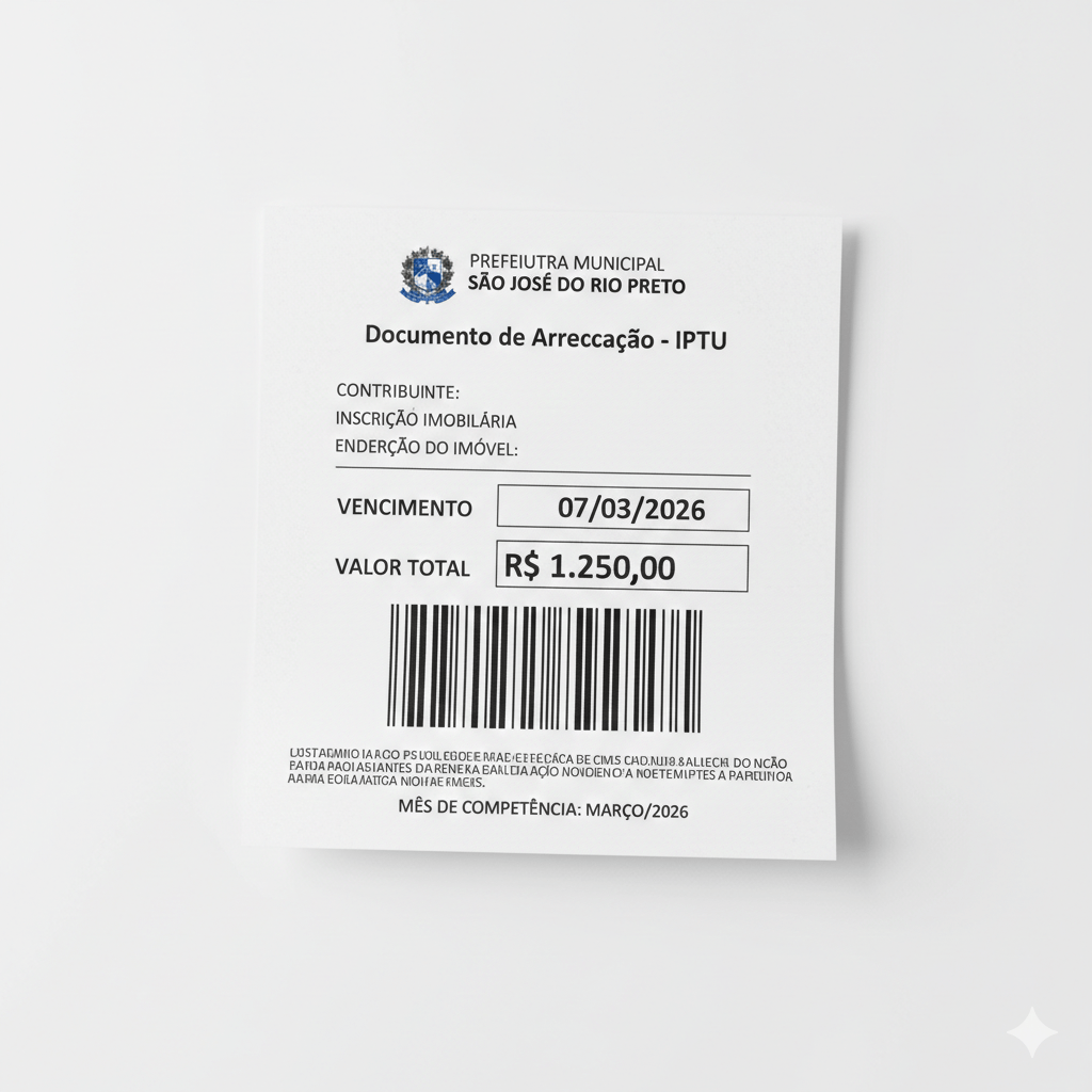 Com  novos valores o IPTU 2026 de rio preto começa a chegar na casa dos munícipes